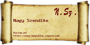 Nagy Szendike névjegykártya
