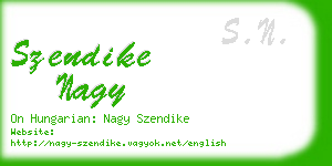 szendike nagy business card